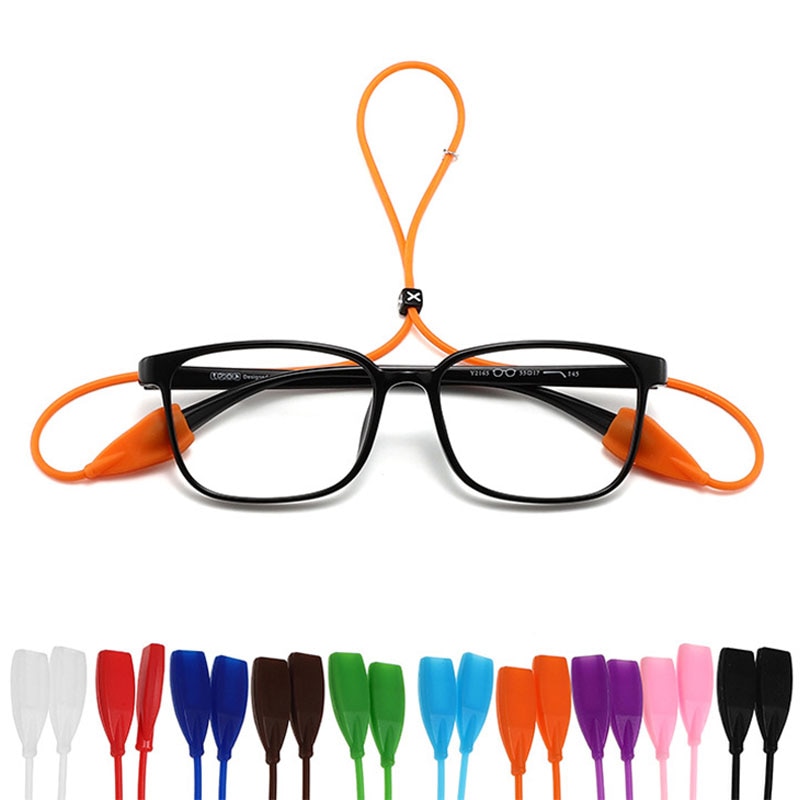 Correas elásticas de lentes de silicona antideslizantes para gafas deportivas cuerdas de cuerda con ganchos para los oídos gafas de sol soporte de cordón de banda de cadena