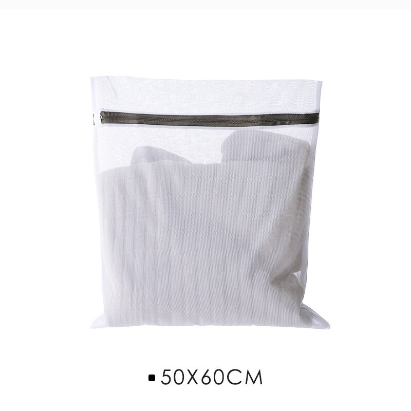 5 størrelse mesh vasketøjsposer til vaskemaskiner lynlås vasketøjskurv tyk holdbar undertøj bh sokker beskyttelse vaskepose: Gul