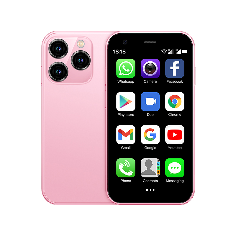 SOYES XS15 Mini-Smartphone – 3,0 Zoll | Dual-SIM | 2+16 GB | Google Play | 3G-Netzwerk | Ultra tragbares Backup-Telefon für Kinder: Rosa