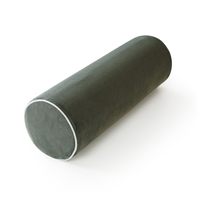 Cervical Neck Roll Memory Foam Pillow Bolster Pillow for Bed Support Round Pillows for Bed, Legs, Back and Yoga: 40*60 / Light Grey