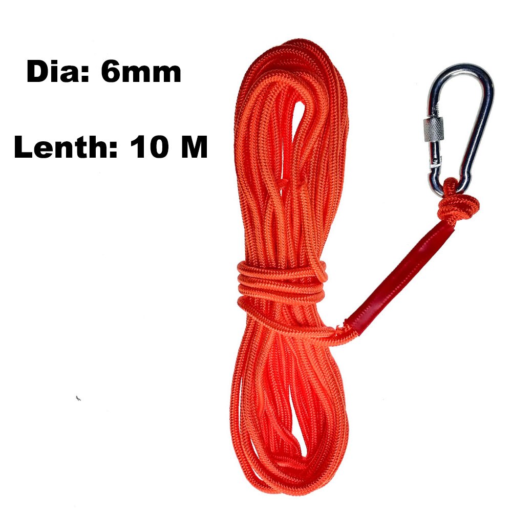 10M Anker Touw Drijfvermogen Gooi Rescue Lijn Voor Kayak Kano Onderwater Salvage Water Sport: 6mm10m