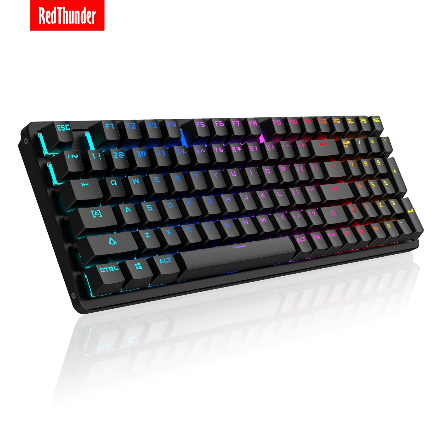 RedThunder Mechanical Gaming Keyboard, Red Switch, Programmable RGB Backlit, compact Layout Gaming Keyboard for PC PS5 Gamer