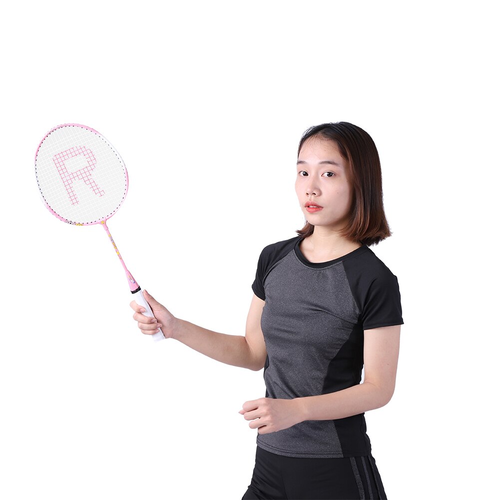 Badminton Rackets Light Weight Ferroalloy Badminton Rackets for Kids Teenager Cartoon Badminton Racket