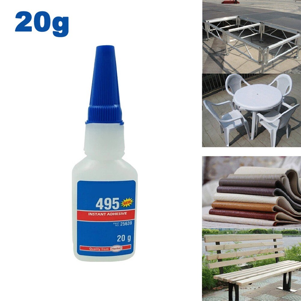 20g 495 Super Extra Strong Glue Powerful Instant Dry Adhesive Sealer Sealing Ethyl Cyanoacrylate For Metal Plastic Rubber Tire