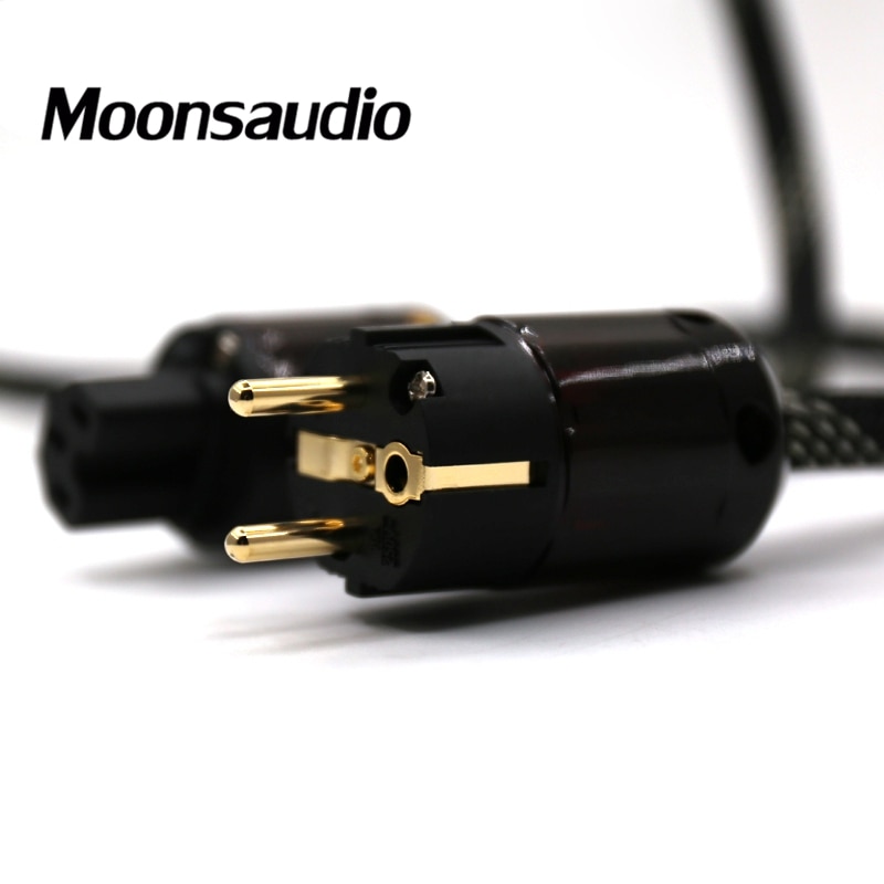 Moonsaudio Hi-end 4N OFC Pure copper EU version audio hifi power cable with P-079E/C-079 connector plug