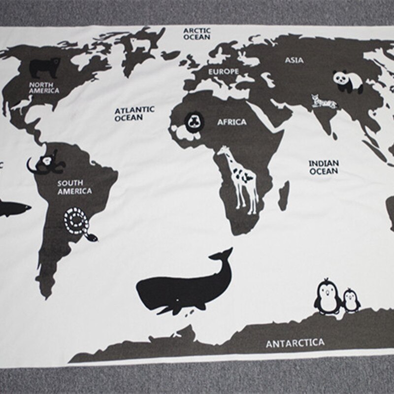 Baby Activity Center Carpet World Map Play Mat For Children Room Decorative Pad Cloth Baby Gym And Play Mats Child Rug Blankets