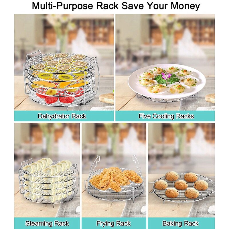Accessories for Ninja Foodi 6.5 & 8 Qt Pressure Cooker Dehydrator Rack Stand for Dehydrating Steaming and Frying