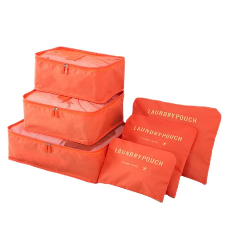 -reis draagbare opbergtas zesdelige bagage kleding waterdichte afwerking tas opbergtas reis zakelijke reisbagage opbergtas: Oranje