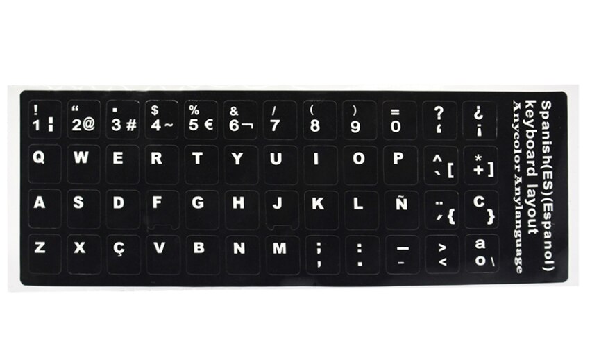 Keyboard Stickers Alfabet Toetsenbord Layout Stickers Voor Laptops Arabisch Duits, Russisch, Frans, Koreaanse, Japanse Spaans Italiaans: Russian