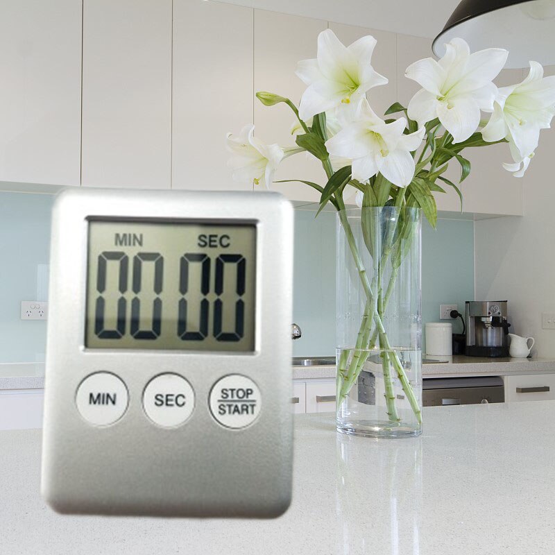 Magnet Digital Kitchen Cooking Timers Square Digital Timer Count Up Countdown Alarm Droshipping LCD Screen Kitchen Timer: C