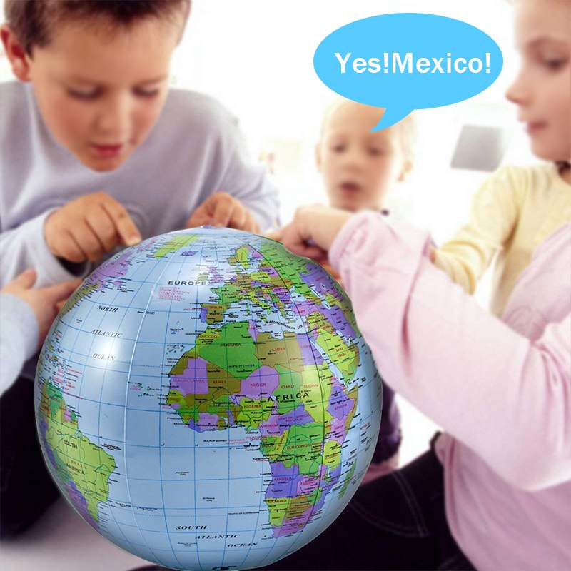 16 inch opblaasbare wereldbol educatieve geografie speelgoedkaart ballon strandbal geografie speelgoed educatief speelgoed voor kinderen