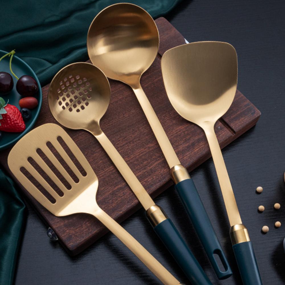 Portable Stainless Steel Turner/Ladle/ Soup Spoon/Spatula/Colander Non-stick kitchen Cooking Tool Cookware utensilios de cocina