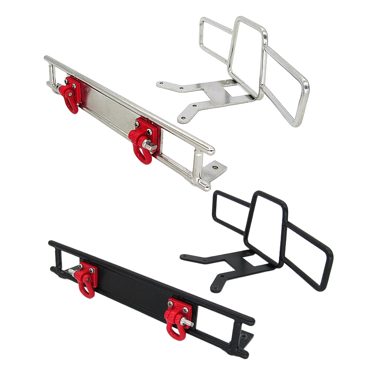 Remote control iron car front bumper rear protection bull bar w/hook bracket for wpl