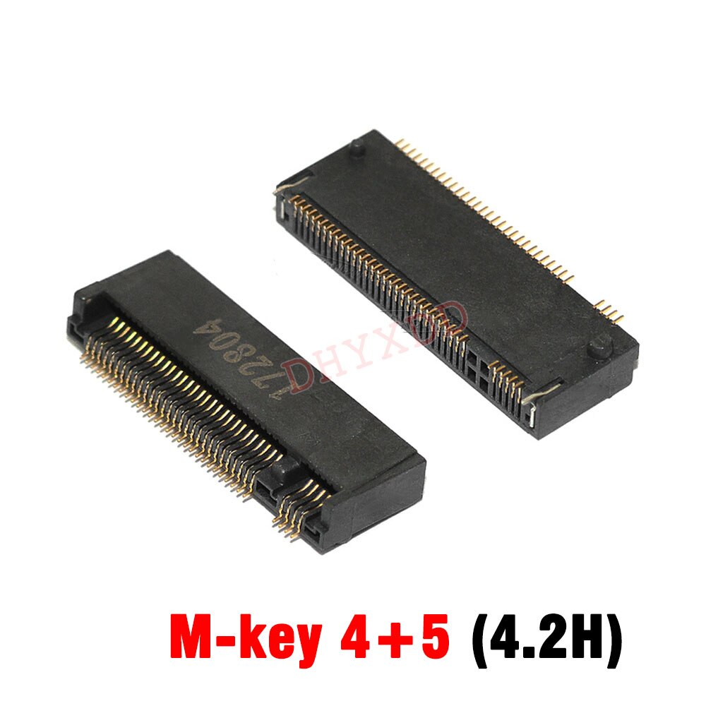 1PCS For LTK Connector SSD Interface NASM0 S6701 TP20 NGFF Slot M.2 Seat M - KEY 2.0 H 4 + 5 Type 3.0H H3.2 H4.2 H4.8 H6.5 H8.5