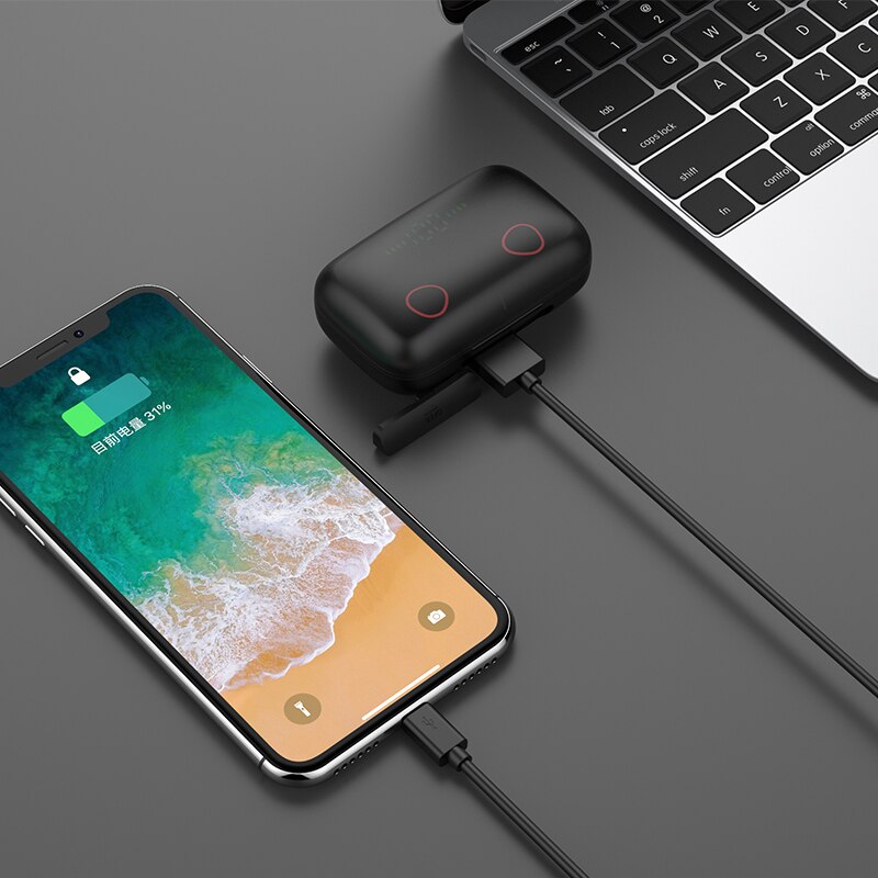 Ipudis Bluetooth Oortelefoon 5.0 Stereo Draadloze Hoofdtelefoon Telefoon Game Headset Hd Microfoon Led Display