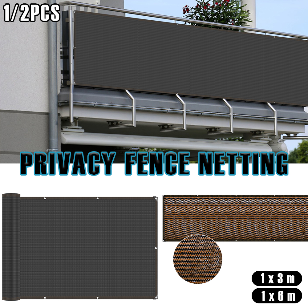 1/2 Uds. Red de valla de privacidad para balcón, cubierta de red de sombra de malla, pantalla de refugio de jardín transpirable, sombrilla para exteriores para Patio, porche y Patio