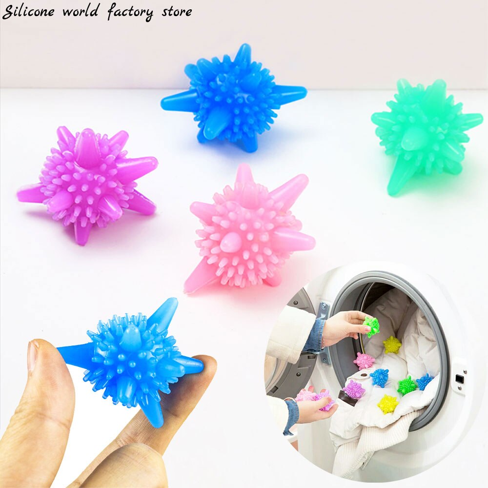 Silicone world Reusable Magic Laundry Ball For Household Cleaning Washing Ball PVC Solid Clothes decontamination laundry balls