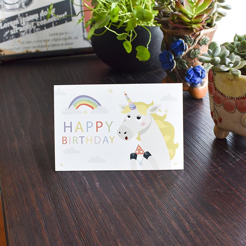 24Pcs Cartoon Greeting Cards Lovely Children Birthday Greeting Cards Festival Supplies (with Envelope)