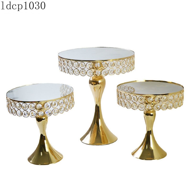 European Crystal Cake Stand Wedding Dessert Table Decoration Bakery Decoration Display Stand Birthday Party Cake Tray Decoration