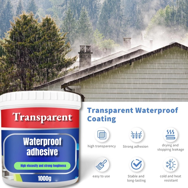 Unsichtbares, wasserdichtes mittel, extrem starke wasserdichte beschichtung, dichtmittel, transparente dichtungsbeschichtung zur reparatur von rissen und undichtigkeiten.