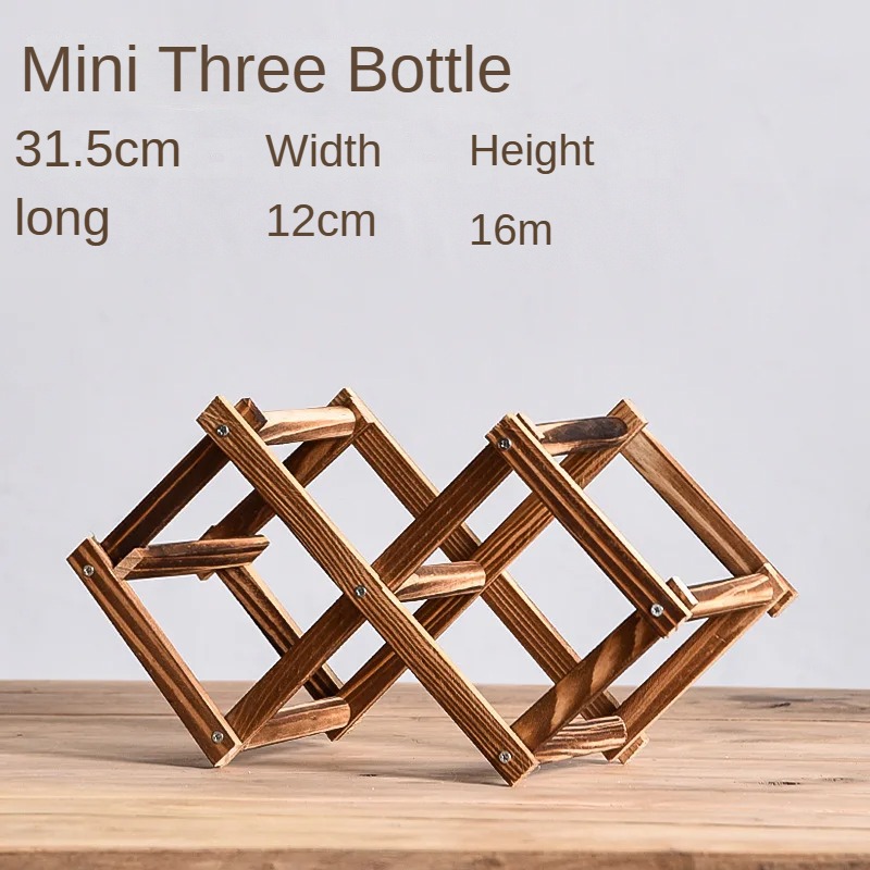 Stackable Wine Storage Shelves 3, 5, 6, 10 Bottles Wooden Wine Shelves Home Bar Utensils Wine Cabinets Bar Tools: Chocolate