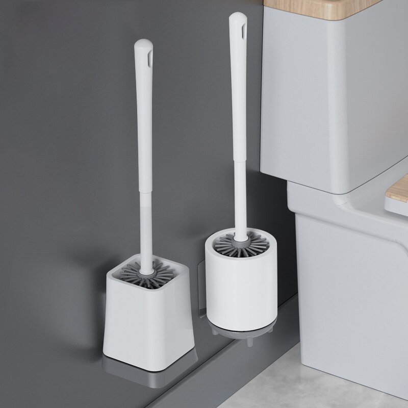 GESEW TPR Toilet Brush For Bathroom Drainable Cleaning Brush WC Cleaning Tool Wall-mount Cleaning Tool Bathroom Accessories Set