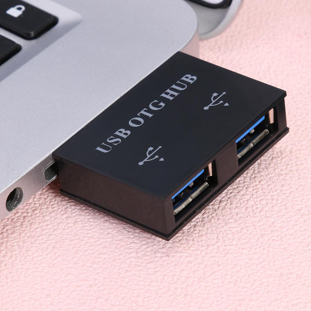 2 in 1 usb 2.0- hub, micro usb otg-hub, oplaadpoortconverter voor android-tablet, muis, toetsenbord, usb-flashstation