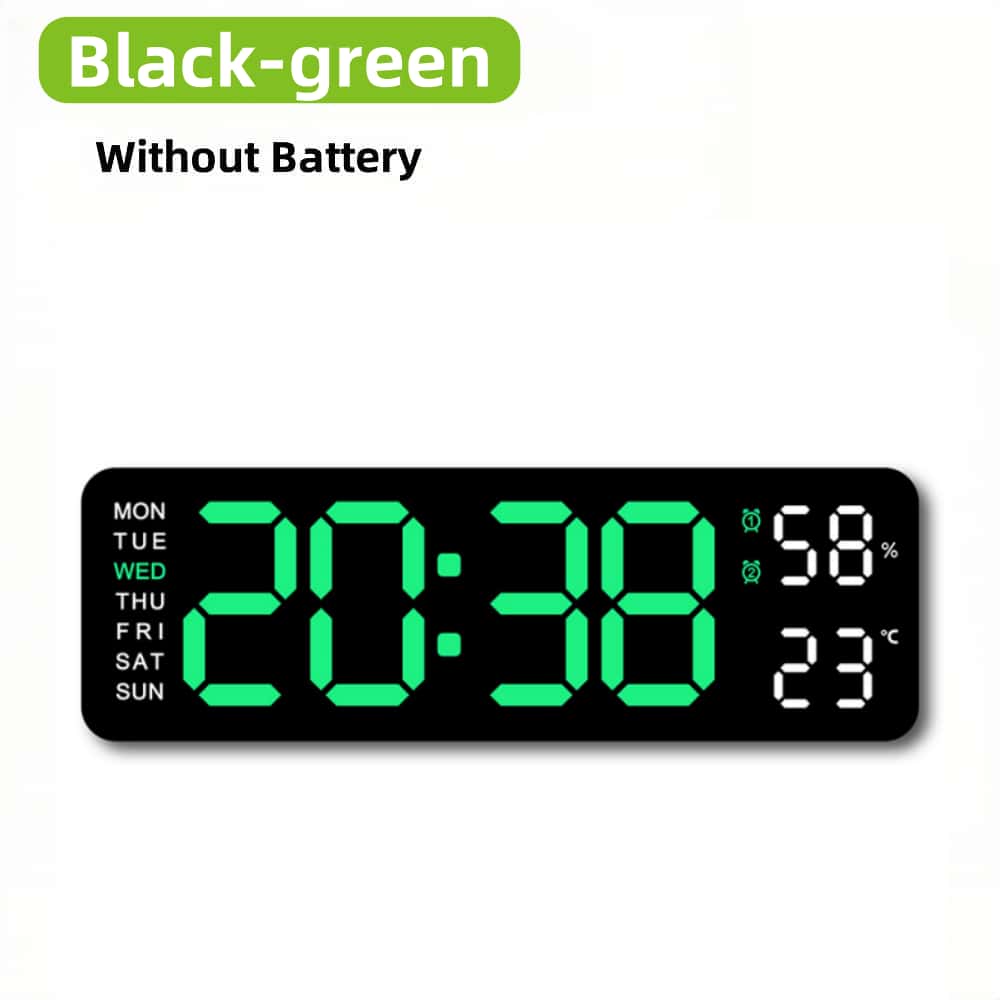 Clock Timer /kitchen/Learning Timer - Battery & USB Powered Dual Alarm Clock ，Temperature， Calendar, Auto-Dim: Blue