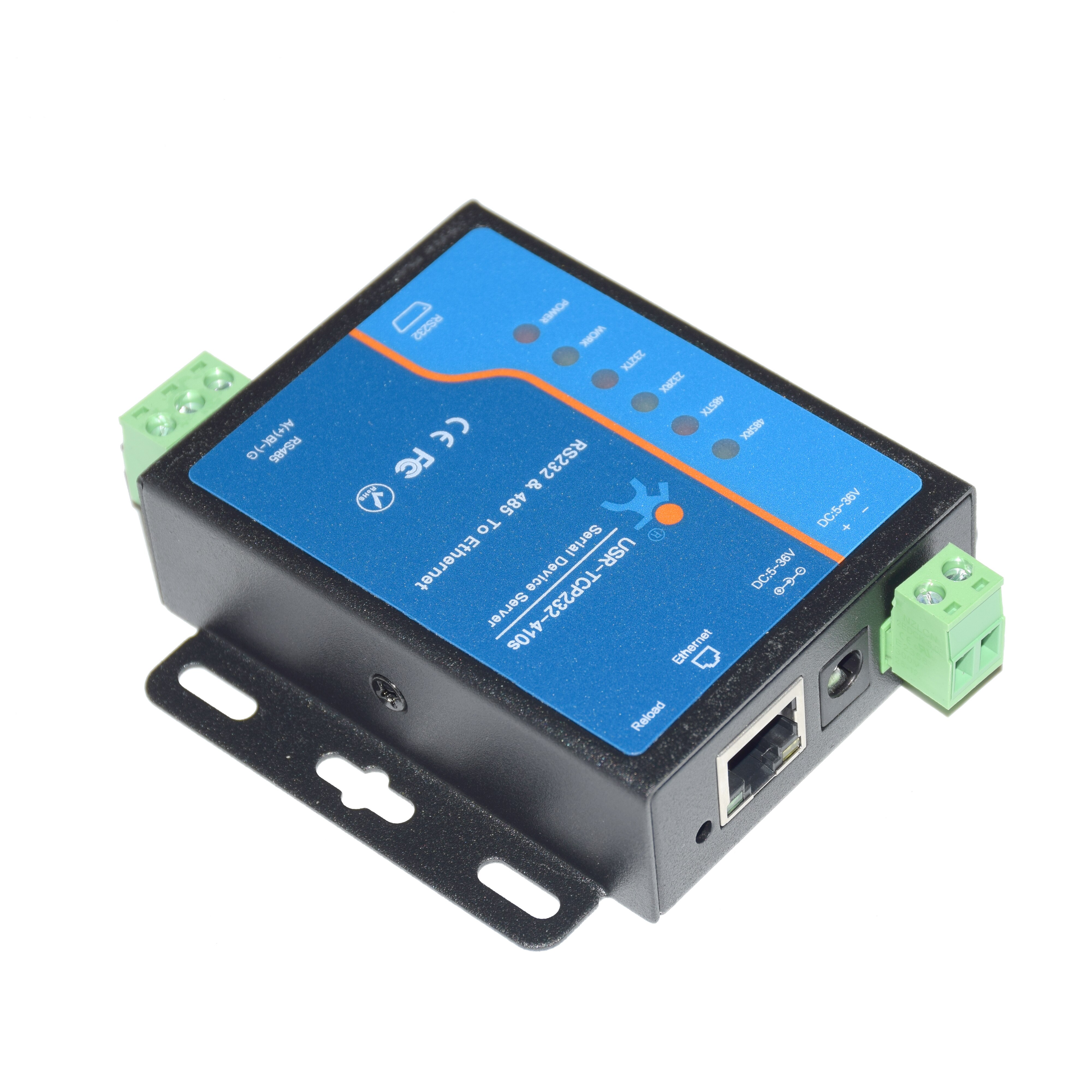 USR-TCP232-410S Serial Port RS232 RS485 To Ethernet Converter Device Server Modbus RTU To Modbus TCP Flow Control