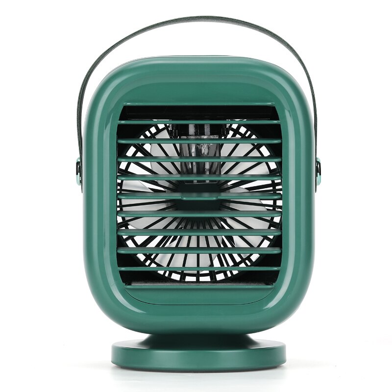 Mini Desktop Rotating Water Cooling Fan - Humidifier & Air Conditioner Function - USB Powered: Green