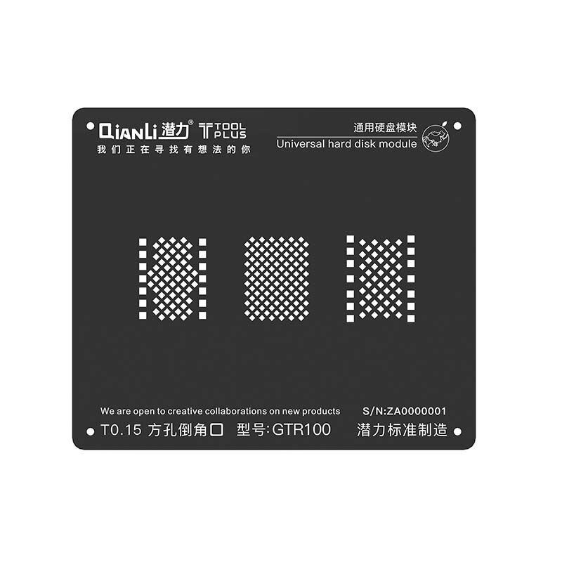 Qianli 3D Universal- BGA Reballing Schablone für iPhone Festplatte NAND Reparatur Lot Vorlage Zinn Anlage Stahl Netz: schwer Disk T0.15mm