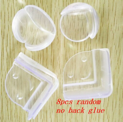 4/8 sztuk ochraniacze zabezpieczające przed dziećmi meble osłony narożników stół pokrywa ochronna silikonowe pcv Anticollision krawędzi i osłony narożników: 01 8szt losowy