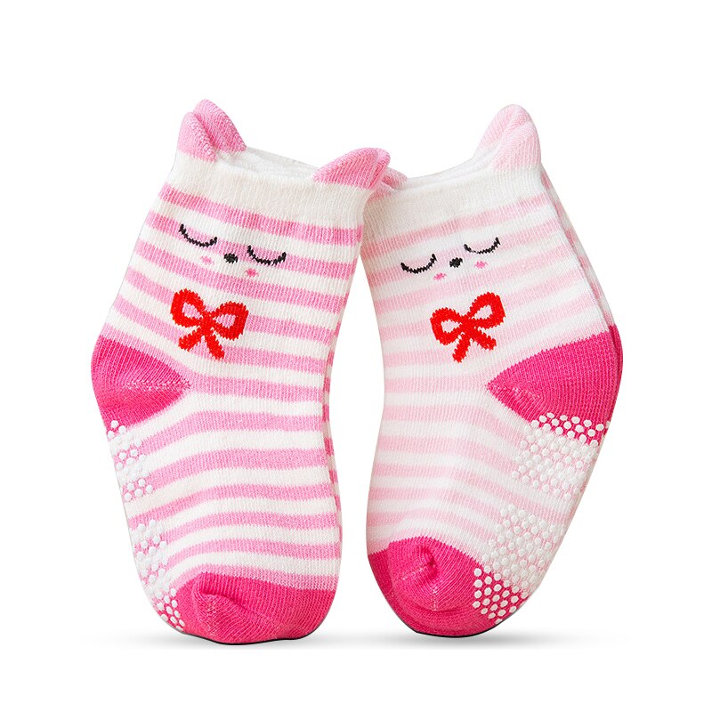 2 Paren/partij Herfst Lente Katoenen Baby Antislip Kinderen Cartoon Meisje Jongen Sokken Karakter Unisex Kindje Ongedwongen Warme sokken: Rabbit / 1-3Years old