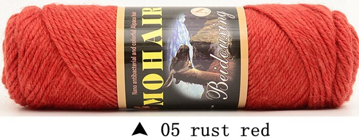 100g / ball mohair ull heklegarn for håndstrikking myk genser lue skjerf kashmirtråd laine a tricoter visan: 05