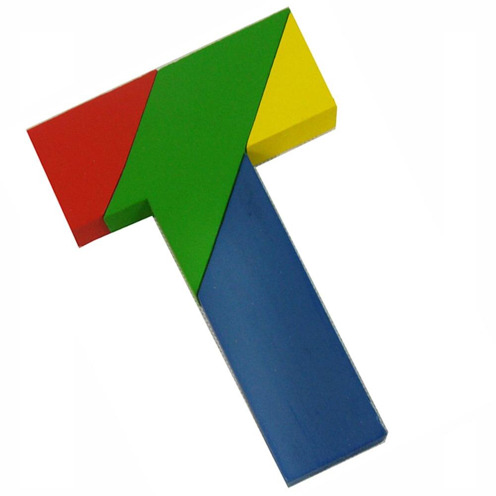 Toys for children Wooden Letter T Tangram Jigsaw Brain Teaser Educational Kids Toy
