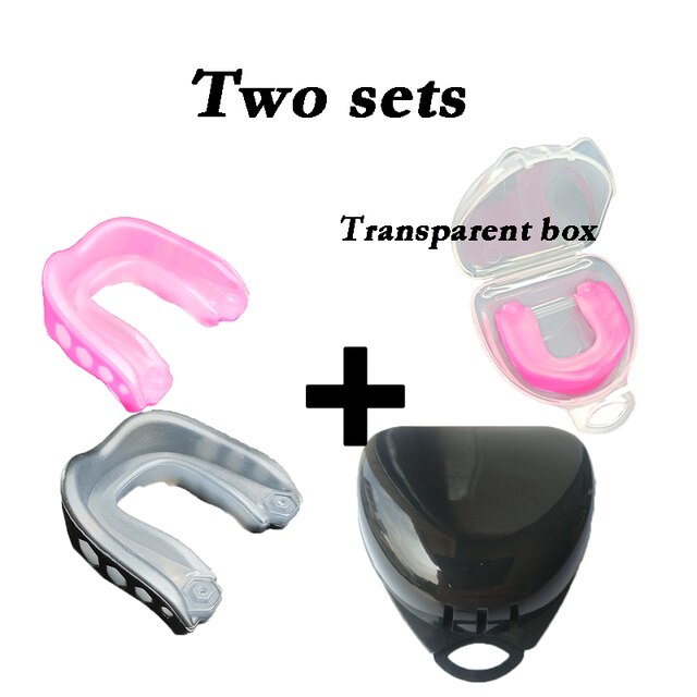 Adults Mouth Guard sports safety soft silicone tooth guard for taekwondo taekwondo boxing: black and pink