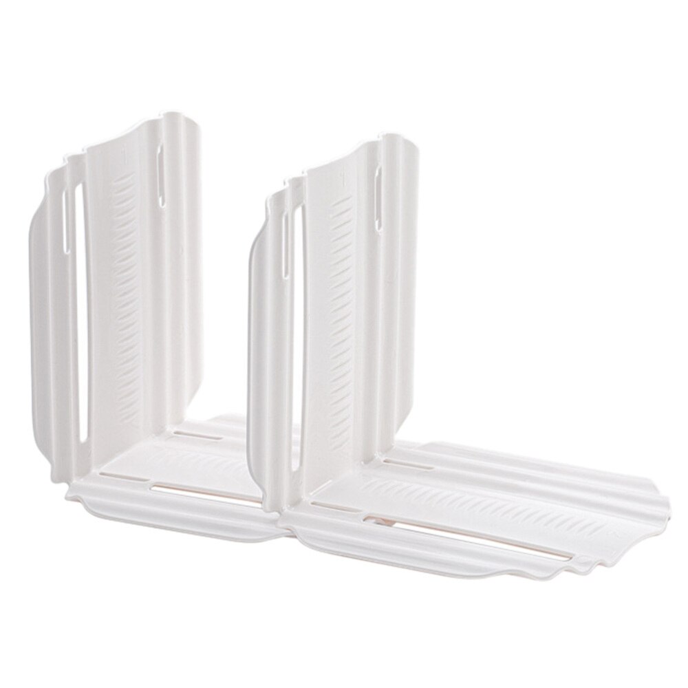 2pcs PP Multifunctional Flexible Partition Board Storage Dividers (White)