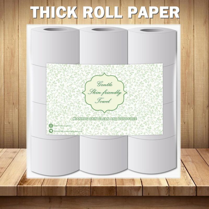 Paper Towel Rolls 2/4/6/12 Bulk Bathroom Premium Embossed 4 Ply White Tissue