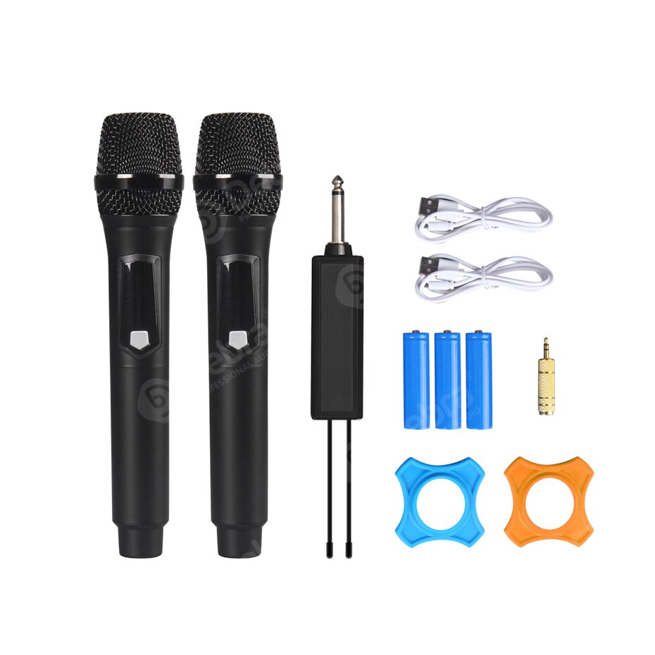 MU2 Universal UHF Wireless Rechargeable Handheld Microphone,Use With Mixer, Power Amplifier, Speaker, etc Stage Equipment.