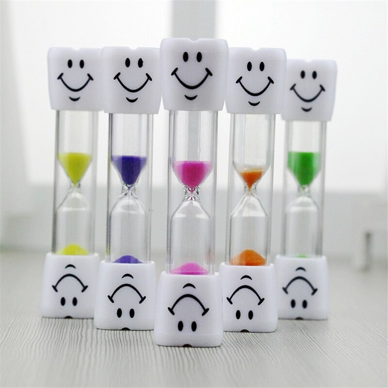 Children Kids Sandglass Toys Tooth Brushing Timer 3 Minutes Smiling Face Sandglass Hourglass Timer Toy Chronograph reminder toys