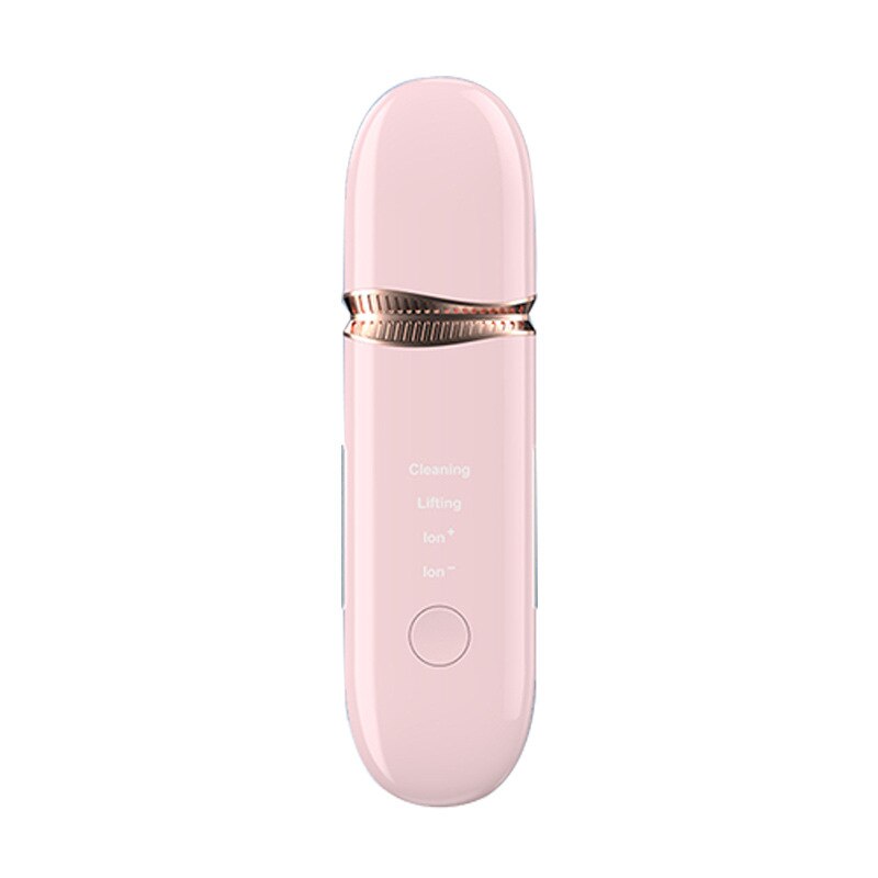 Ultrasonic Skin Scrubber Facial Pore Cleaner Blackhead Remover Facial Peeling Scrubber Shovel Cavitation Lifting Machine: pink No Box