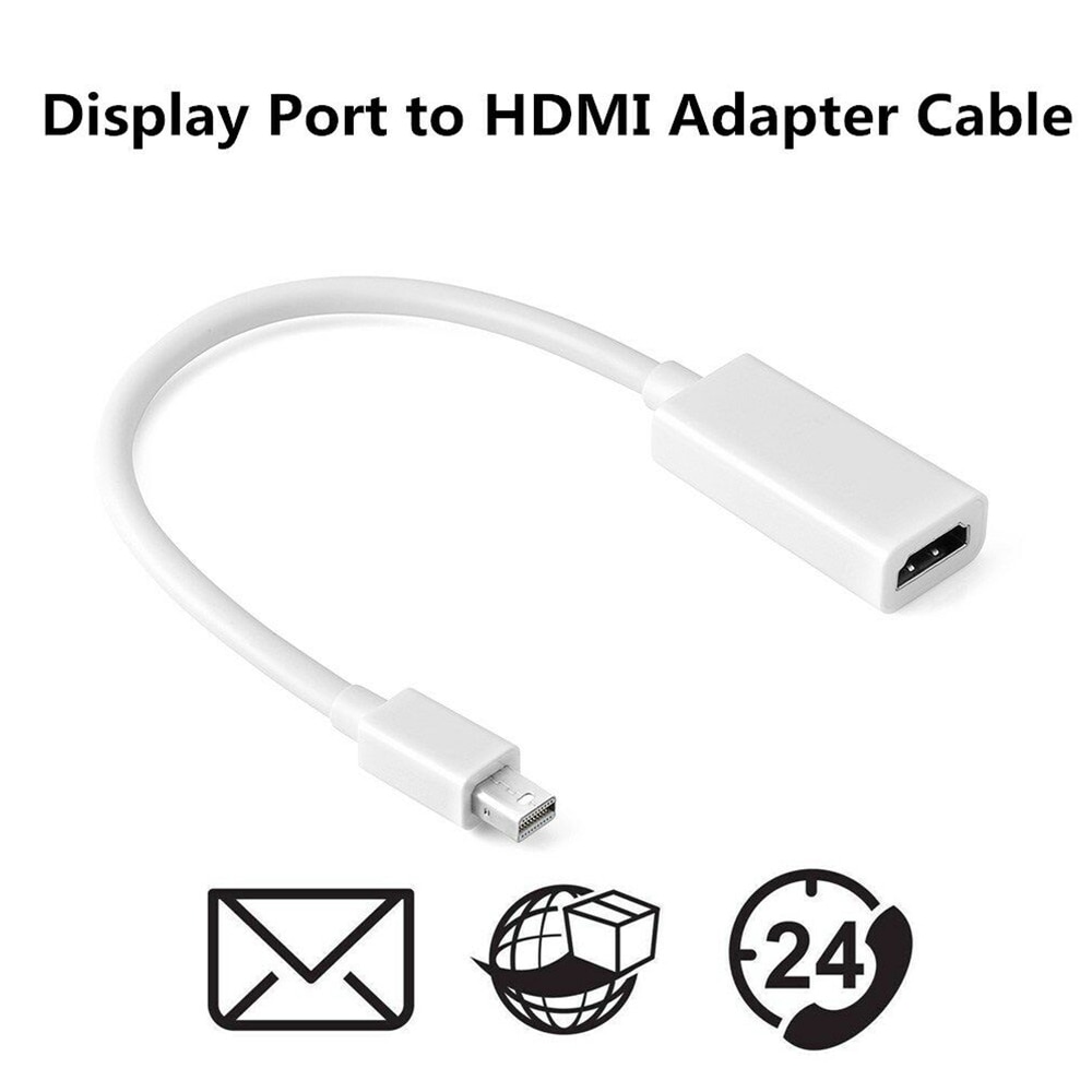 Thunderbolt Mini DisplayPort Display Port DP to HDMI Adapter Cable For Apple Mac Macbook Pro Air Projector