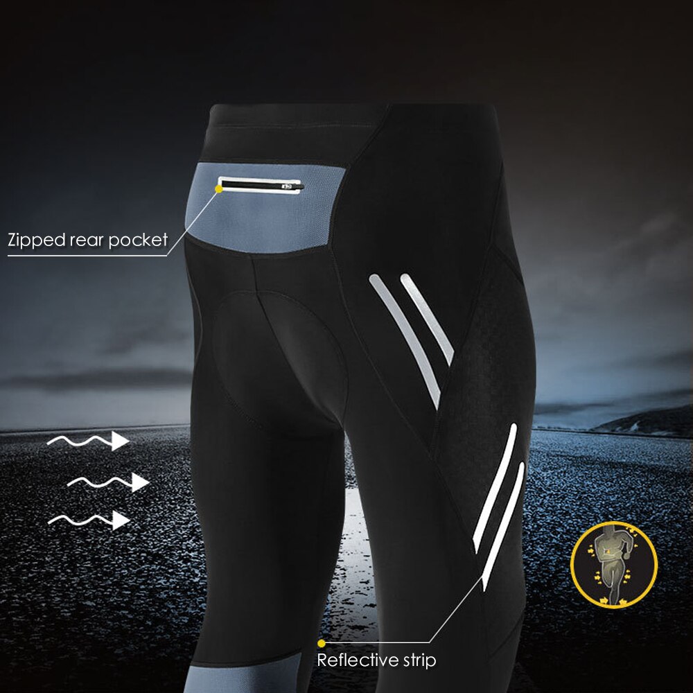 Men's Cycling Bike Pants 4D Padded Long Bicycle Compression Tights Breathable Trousers Cycling Pants Cycling