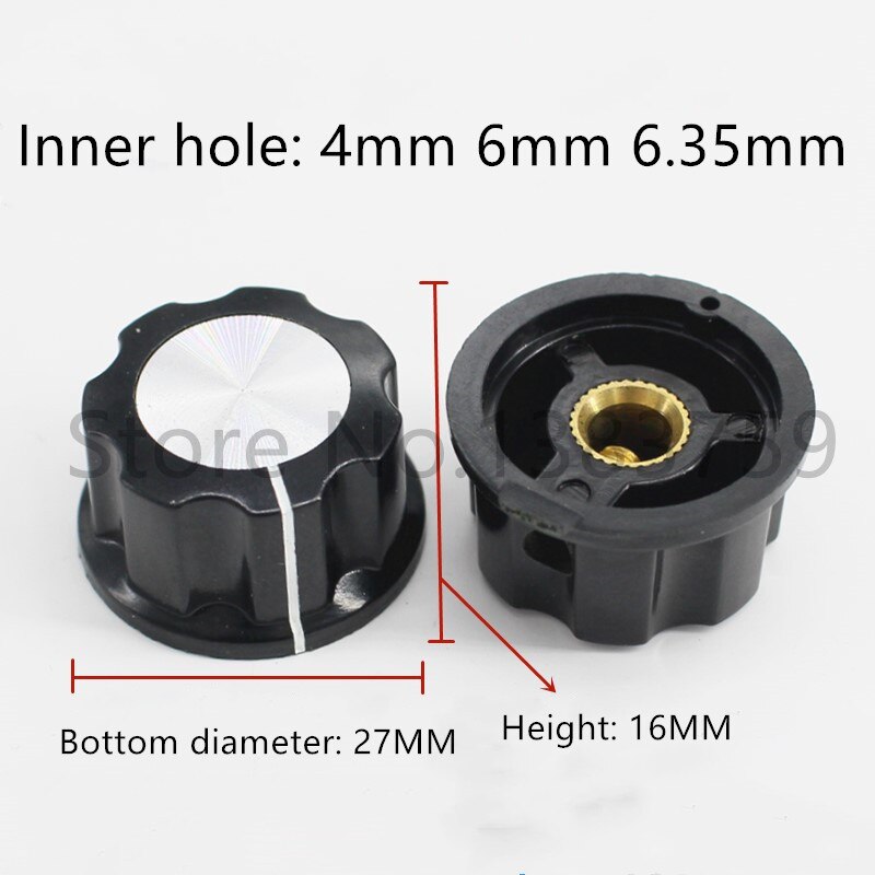 5x Digitale Skalenplatten & Rändelknöpfe – Für 6 Mm Potentiometer, 27 Mm Durchmesser (seitliche Schraubbefestigung)