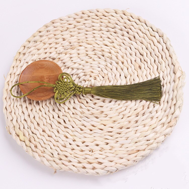 10PCS Love Heart Chinese Knot Tassels DIY Pendant Jewelry Home Textile Curtain Garment Sewing Macrame Decoration Craft Tassels: Army green