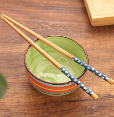 reutilizable chino clásico de madera palillos tradicional Vintage bambú Natural artesanal palitos para Sushi herramientas de cocina: 2