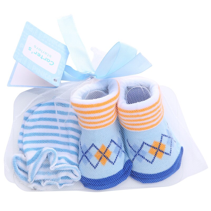 Baby Socks + Anti-Scratch Gloves Set for Baby Boys Infant 0-6 Months Newborn Baby Accessories Newborn Girls Boy Socks