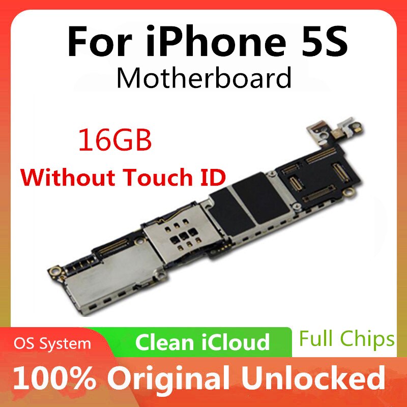 Originele Moederbord Voor Iphone 5 / 5C/5S/Se Unlocked Moederbord Cloud Schoon Moederbord Logic Board Met os Systeem Goede: 5s 16gb