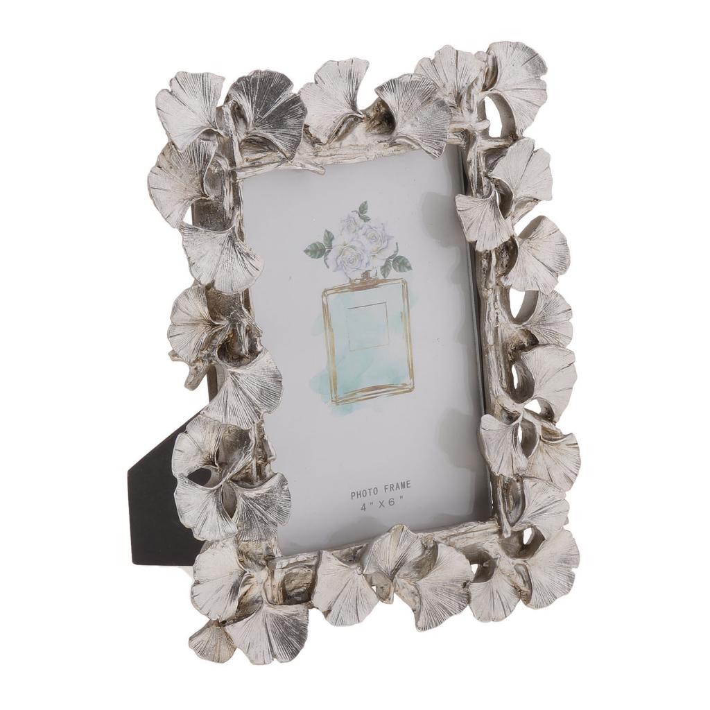 4 " /6 " vintage zilveren hars gingko blad fotolijst / fotolijst huis bruiloft decoratie