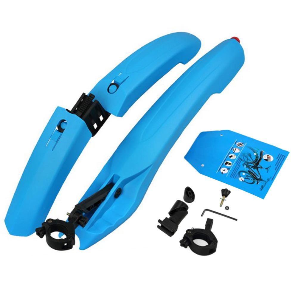 Guardabarros de bicicleta guardabarros delantero trasero guardabarros Delgado horquilla Simple guardabarros MTB ciudad accesorios de bicicleta: blue